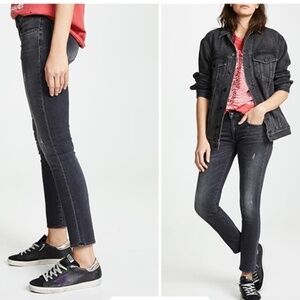 R13 low Skinny Jeans in Washed Black